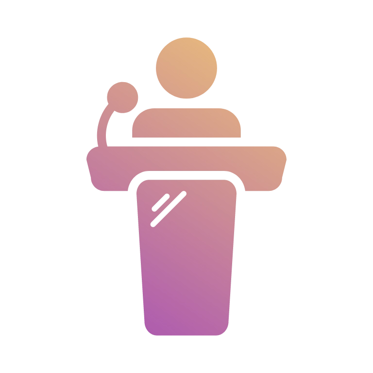 ikona polityka na mównicy